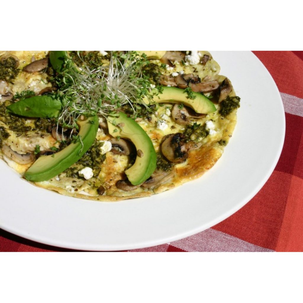 Basil Pesto and Goats Feta Omelette Recipe