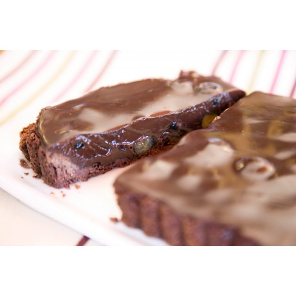 Dark Chocolate and Blueberry Tart